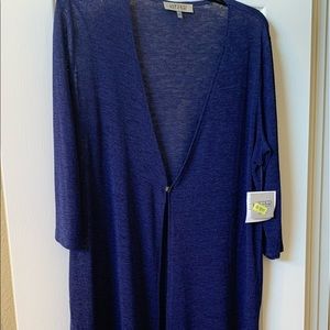 Kasper Blue Cardigan Sweater w/tag